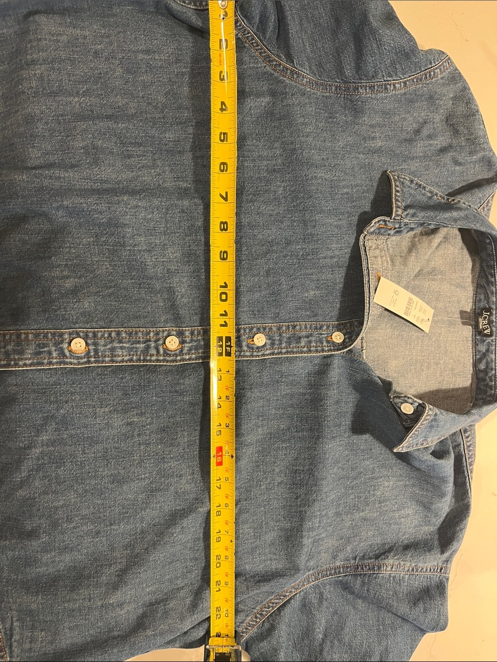 NWT J.Crew Étienne cropped button-up shirt in chambray - Picture 4 of 5